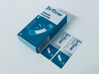Drflow Wound Plaster, Breathable & Waterproof, Essential for Wound Care, Comfortable Fit & Infection Prevention