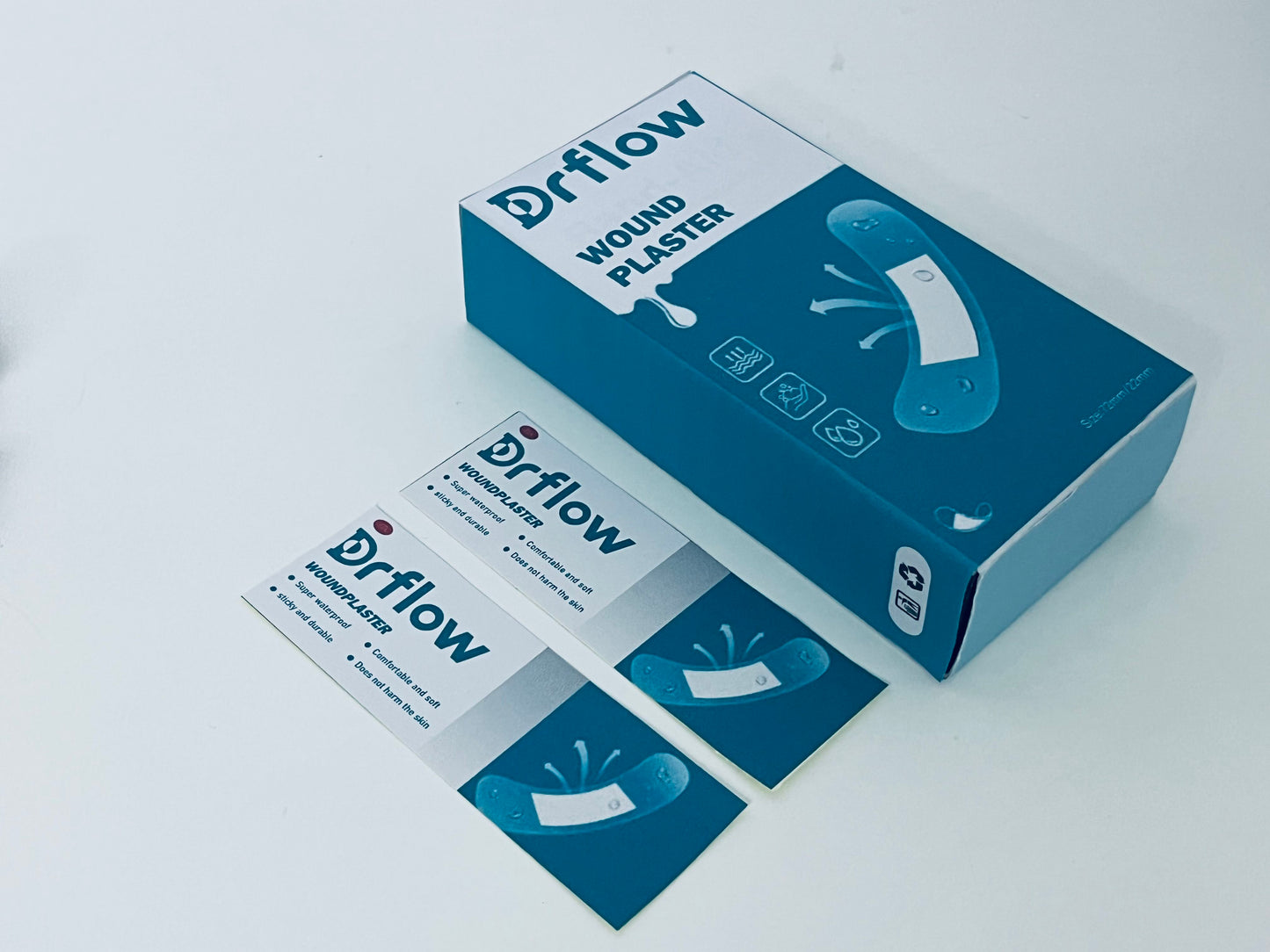 Drflow Wound Plaster, Breathable & Waterproof, Essential for Wound Care, Comfortable Fit & Infection Prevention
