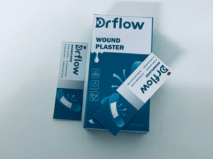 Drflow Wound Plaster, Breathable & Waterproof, Essential for Wound Care, Comfortable Fit & Infection Prevention