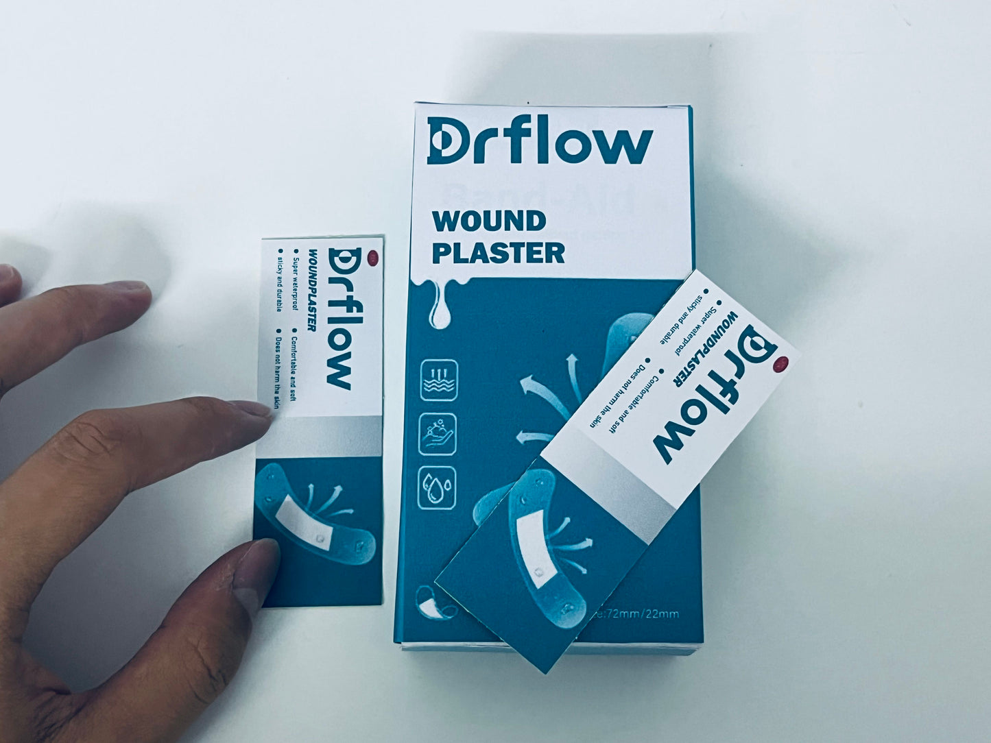 Drflow Wound Plaster, Breathable & Waterproof, Essential for Wound Care, Comfortable Fit & Infection Prevention