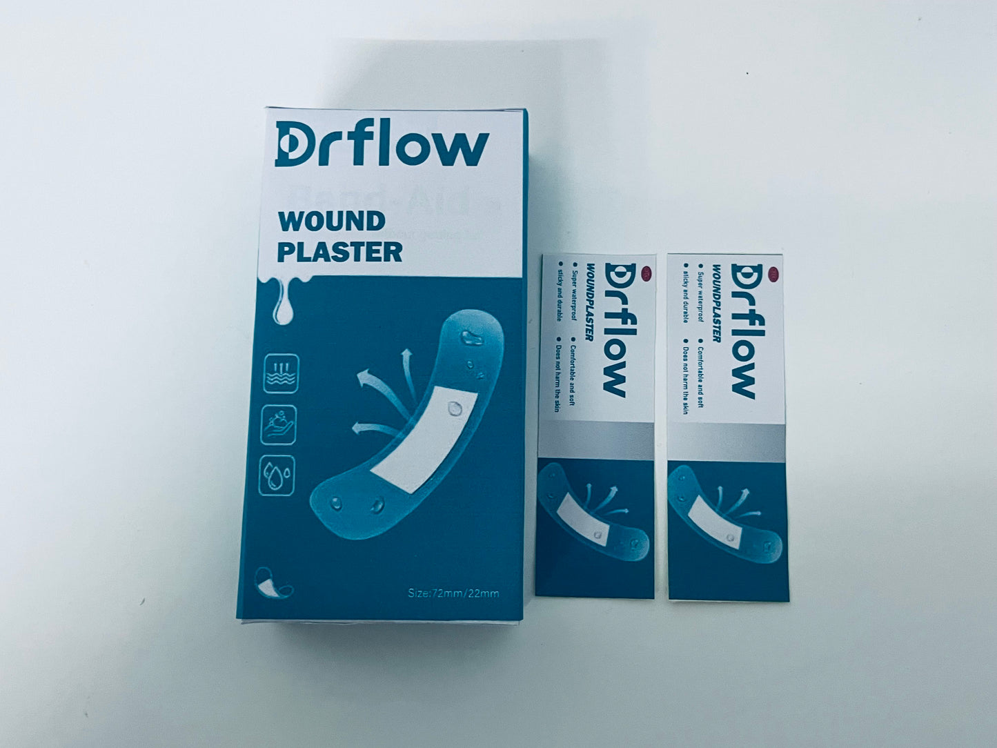 Drflow Wound Plaster, Breathable & Waterproof, Essential for Wound Care, Comfortable Fit & Infection Prevention