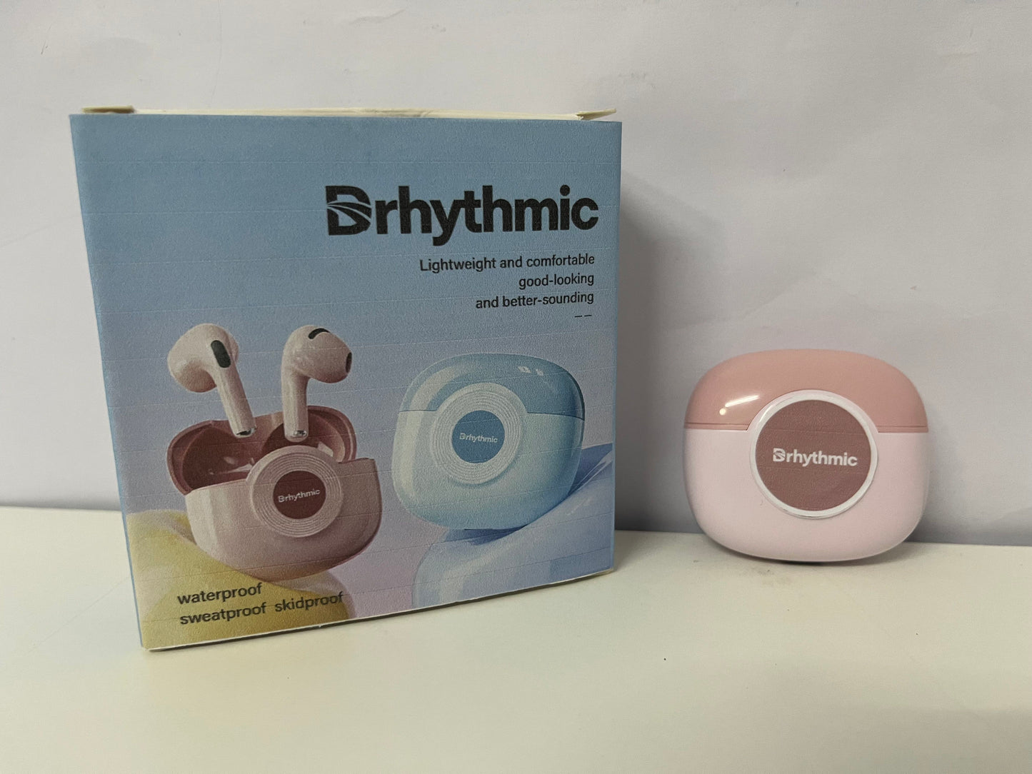 Drhythmic Pink Wireless Bluetooth Earbuds Lightweight & Comfortable A Stylish Sound Item An Audio Companion for Daily Commute