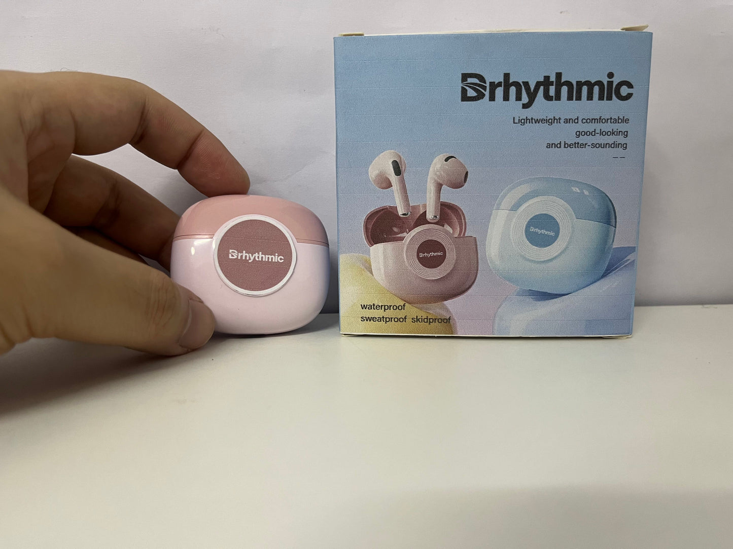 Drhythmic Pink Wireless Bluetooth Earbuds Lightweight & Comfortable A Stylish Sound Item An Audio Companion for Daily Commute