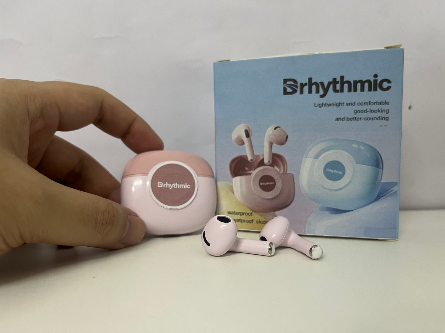 Drhythmic Pink Wireless Bluetooth Earbuds Lightweight & Comfortable A Stylish Sound Item An Audio Companion for Daily Commute