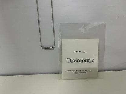【Dromantic Necklaces [jewellery]】——Dromantic Minimalist Silver Curved Pendant Choker - Effortlessly Elevate Your Look