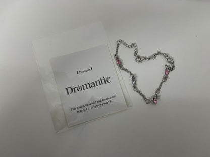 【Dromantic Bracelets】——Dromantic Pink Crystal & Silver Layered Bracelet - Y2K-Inspired Delicate Stackable Jewelry