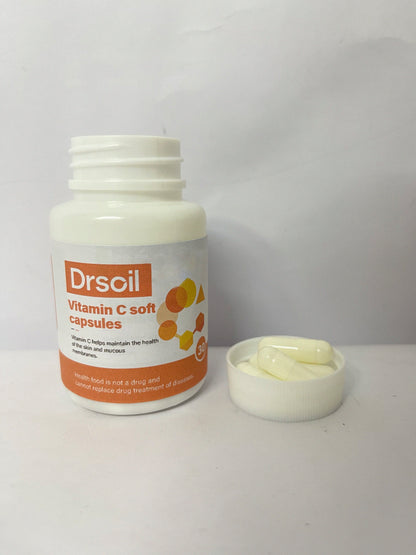 Drsoil Vitamin C Soft Capsules (30 Counts) - Multi-dimensional Support for Skin and Mucous Membrane Health