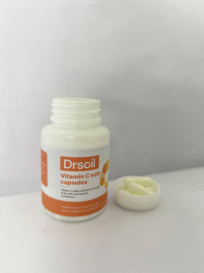 Drsoil Vitamin C Soft Capsules (30 Counts) - Multi-dimensional Support for Skin and Mucous Membrane Health