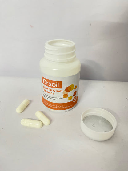 Drsoil Vitamin C Soft Capsules (30 Counts) - Multi-dimensional Support for Skin and Mucous Membrane Health