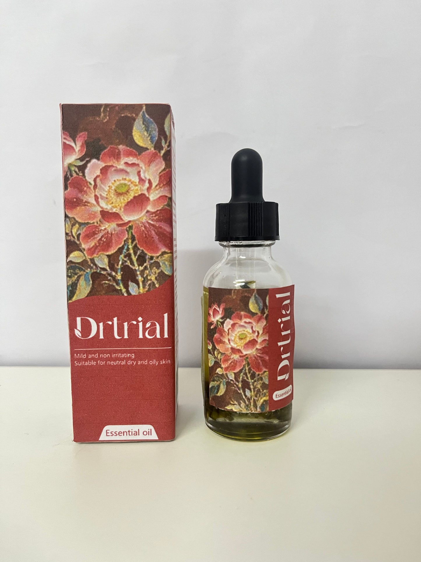 Drtrial Rose Plant Extract Gentle Skincare Essential Oil - Multi-Skin Type Facial & Body Care Serum Oil