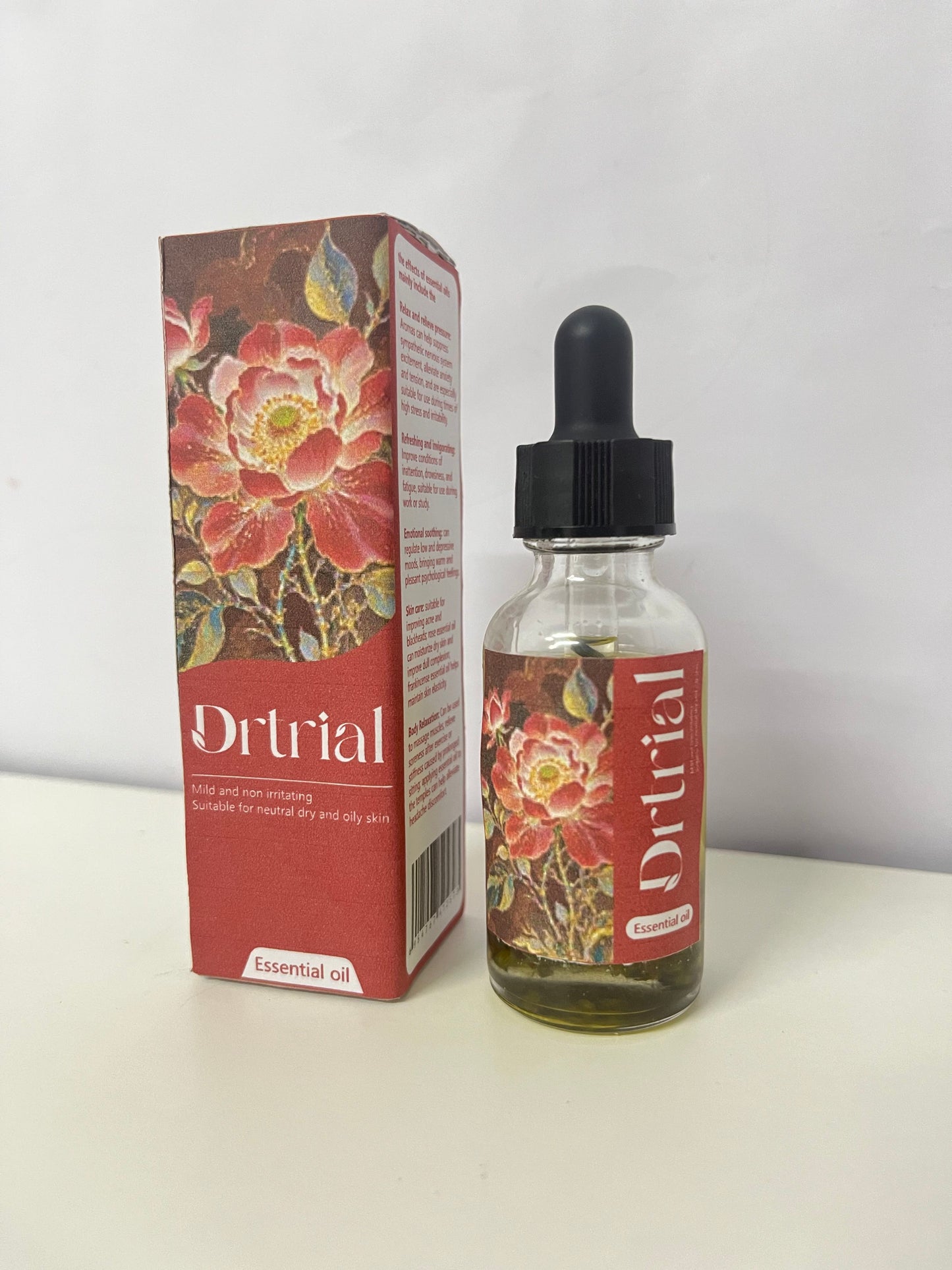 Drtrial Rose Plant Extract Gentle Skincare Essential Oil - Multi-Skin Type Facial & Body Care Serum Oil