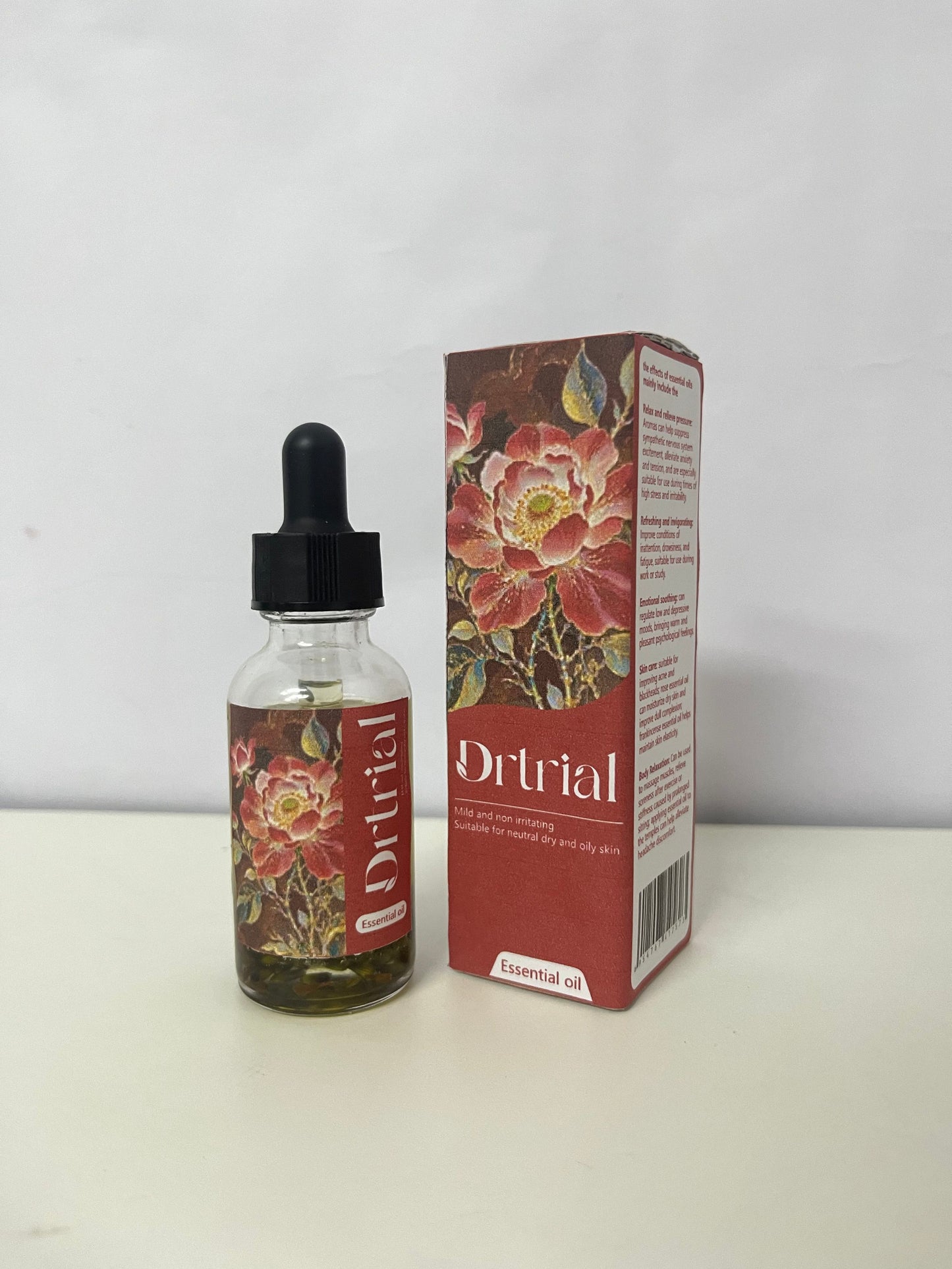 Drtrial Rose Plant Extract Gentle Skincare Essential Oil - Multi-Skin Type Facial & Body Care Serum Oil