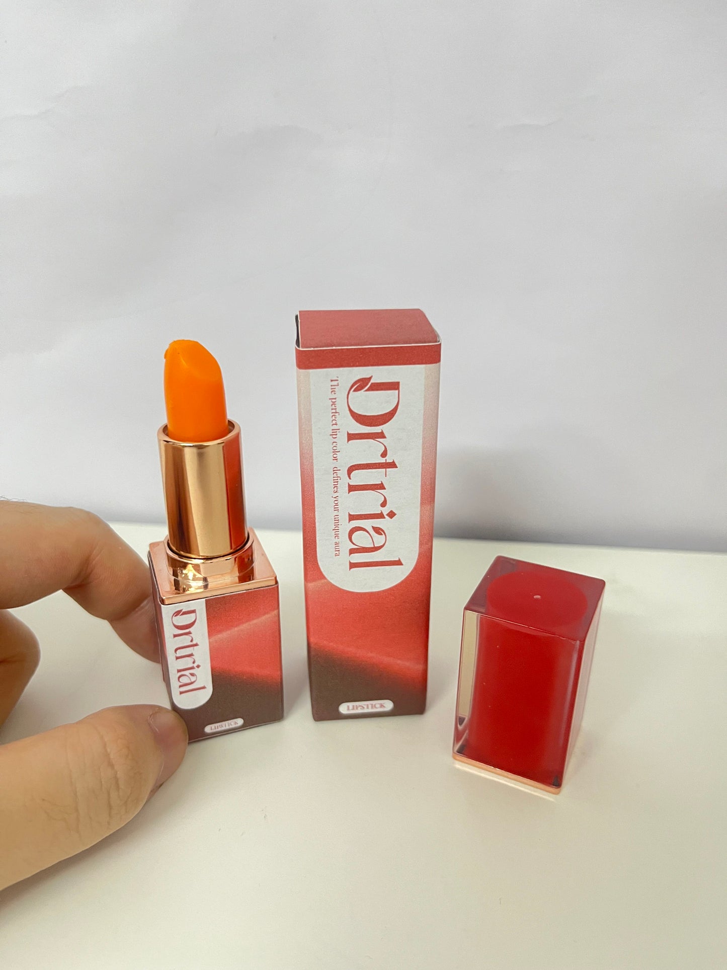 Drtrial Temperature-Sensitive Color-Changing Orange Lipstick - Nourishing "One Shade for One Person" Lipstick