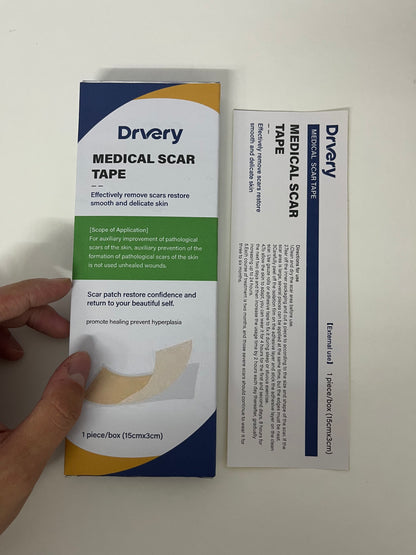 Drvery Medical Scar Tape, Effectively Improve Pathological Scars, Restore Smooth and Delicate Skin