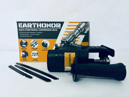 EARTHONOR Reciprocating Saw Attachment Kit Scratch Hand Wood Metal Cutter Accessory for Cordless Drill