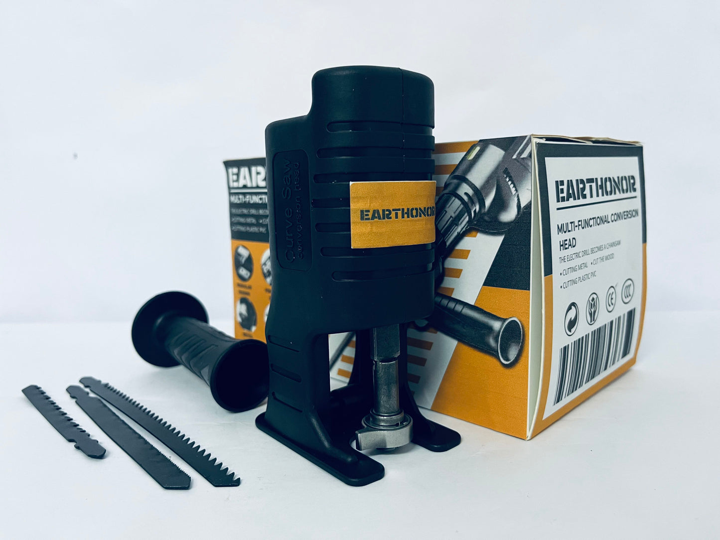 EARTHONOR Reciprocating Saw Attachment Kit Scratch Hand Wood Metal Cutter Accessory for Cordless Drill