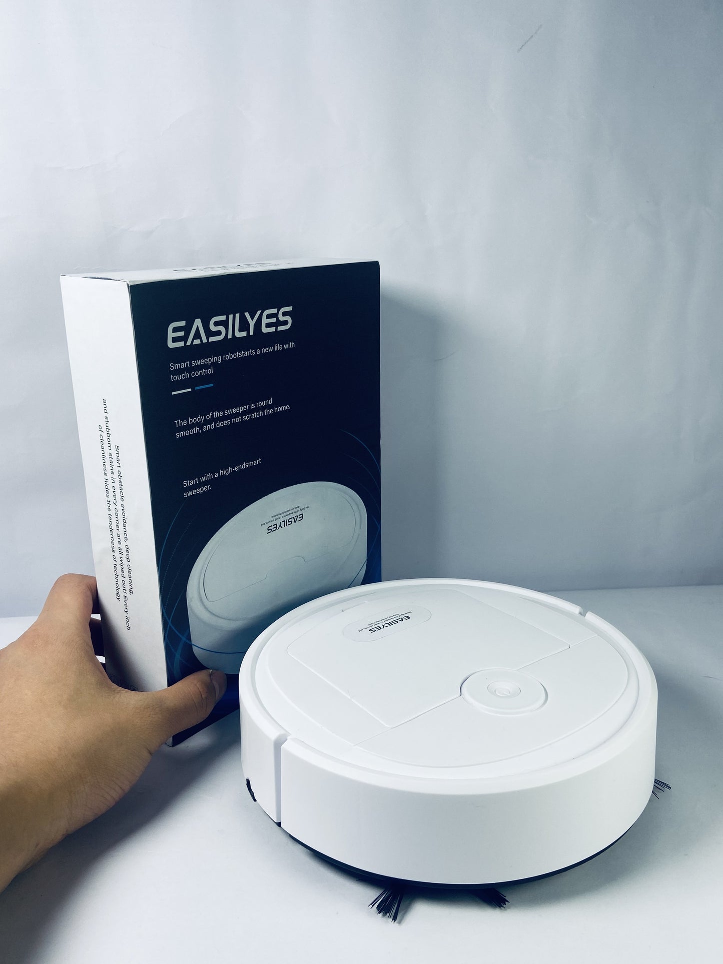 EASILYES Robot Vacuum Cleaner, Strong Suction, 120 Mins Runtime, Slim, Low Noise, Automatic Self-Charging, Wi-Fi/App/Alexa Control, Ideal for Pet Hair Hard Floor and Daily Cleaning