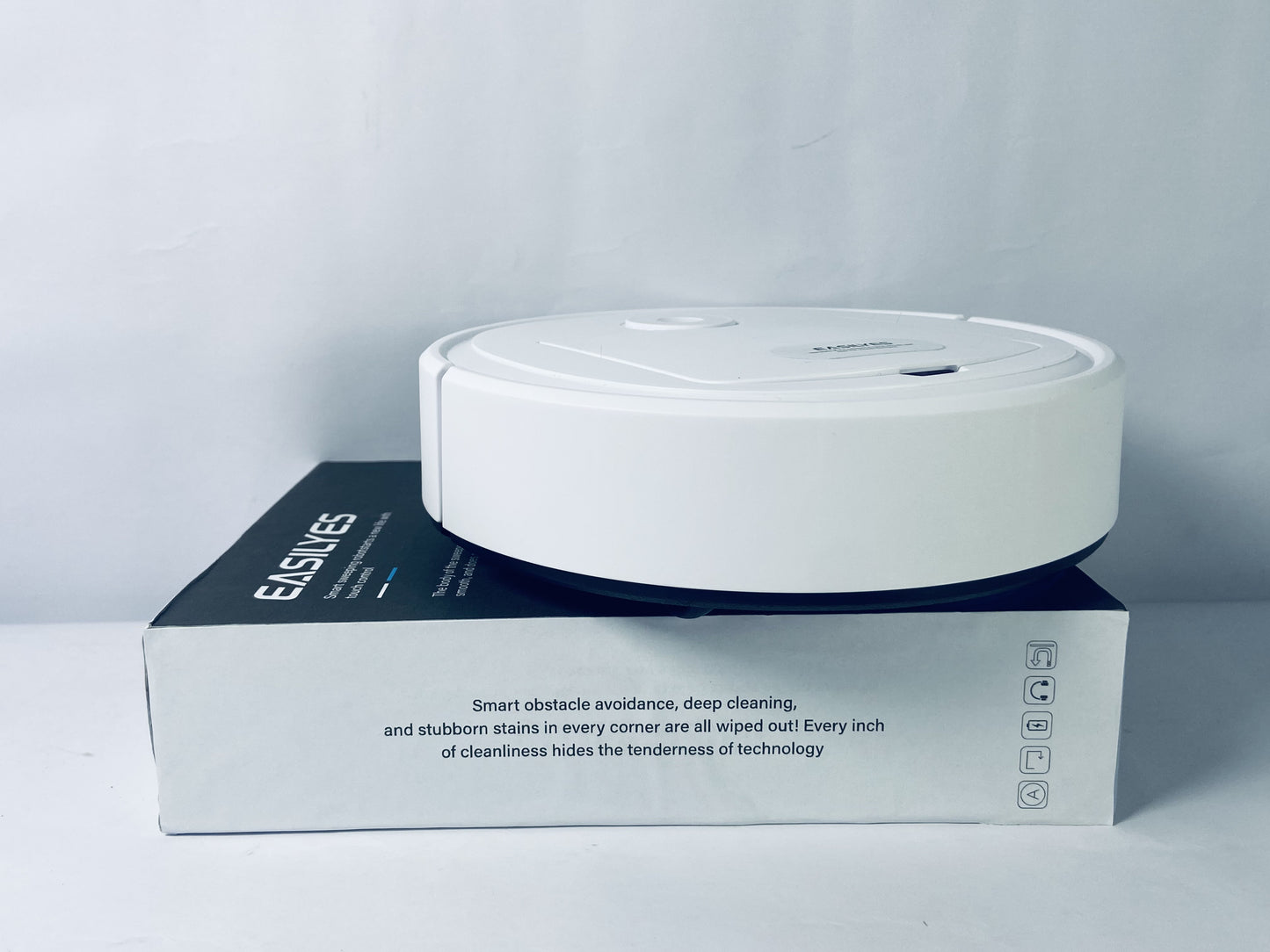EASILYES Robot Vacuum Cleaner, Strong Suction, 120 Mins Runtime, Slim, Low Noise, Automatic Self-Charging, Wi-Fi/App/Alexa Control, Ideal for Pet Hair Hard Floor and Daily Cleaning