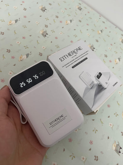 EITHERONE Portable Charger Power Bank 5000mAh Battery Pack,22.5W Fast Charging PowerBank with Built in Cables,Travel Essential USB-C Portable Phone Charger for iPhone Samsung Pixel Android iPad