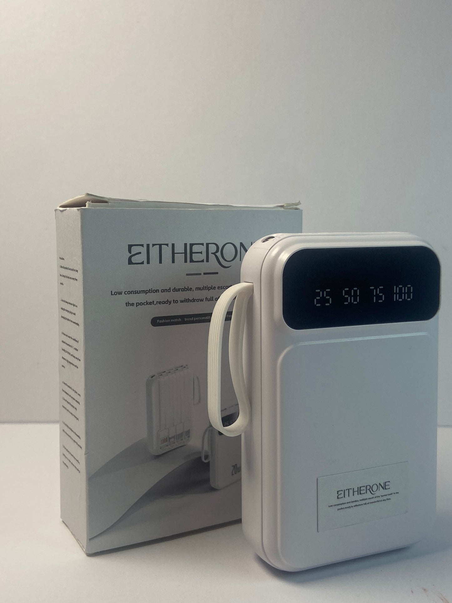 EITHERONE Portable Charger Power Bank 5000mAh Battery Pack,22.5W Fast Charging PowerBank with Built in Cables,Travel Essential USB-C Portable Phone Charger for iPhone Samsung Pixel Android iPad