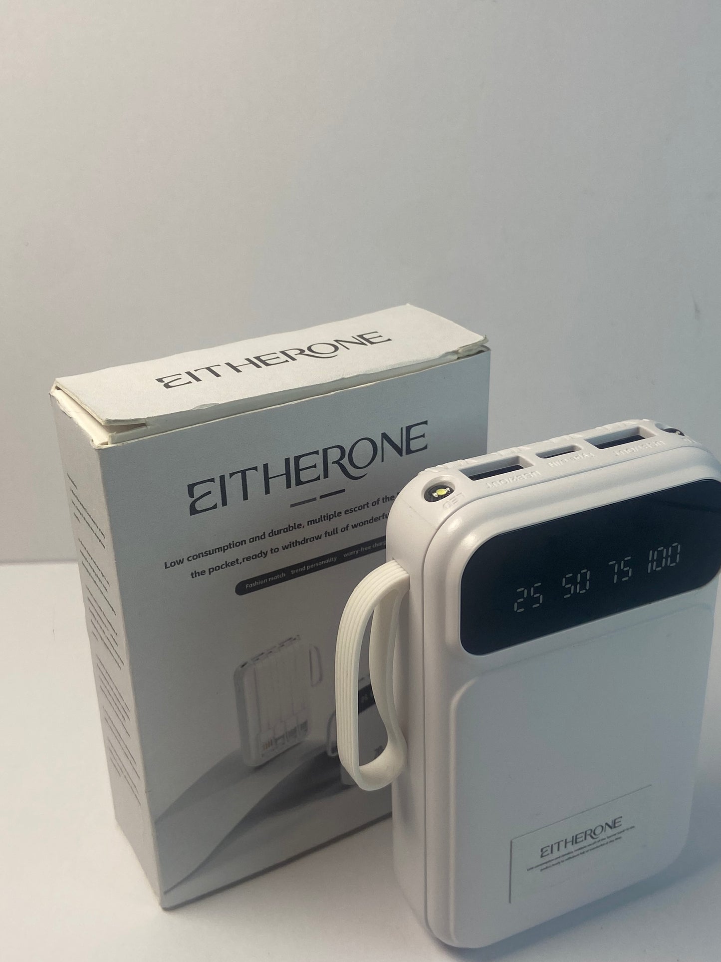 EITHERONE Portable Charger Power Bank 5000mAh Battery Pack,22.5W Fast Charging PowerBank with Built in Cables,Travel Essential USB-C Portable Phone Charger for iPhone Samsung Pixel Android iPad