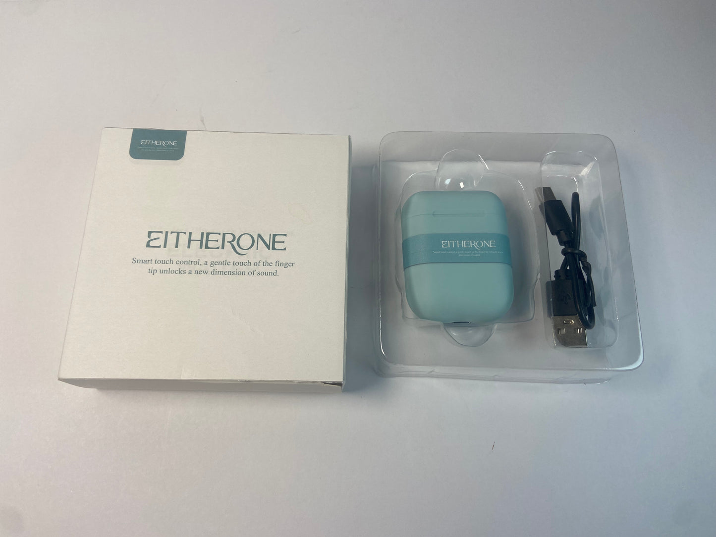 EITHERONE Headphones,Splendid Blue,Deep Bass,ANC,Immersive Sound,Up to 44 Hour Playtime with Charging case, Bluetooth 5.3