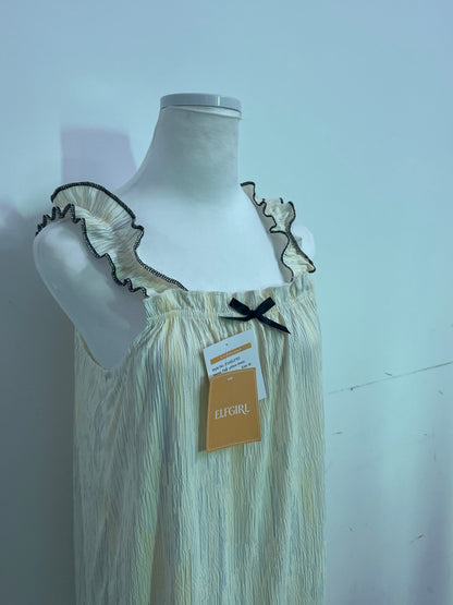 ELFGIRL French Romantic Pleated Camisole Nightgown - Infuse Tenderness and Elegance into Every Night