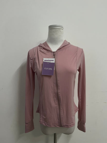 ELFGIRL Women's Lightweight Breathable Hooded Sun Protection Jacket Outdoor Casual Sports Sun Shirt