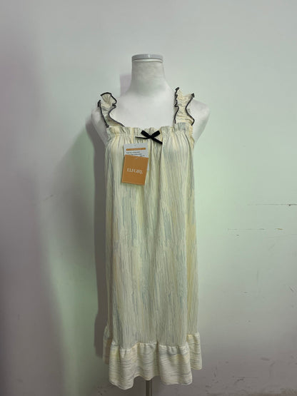 ELFGIRL French Romantic Pleated Camisole Nightgown - Infuse Tenderness and Elegance into Every Night