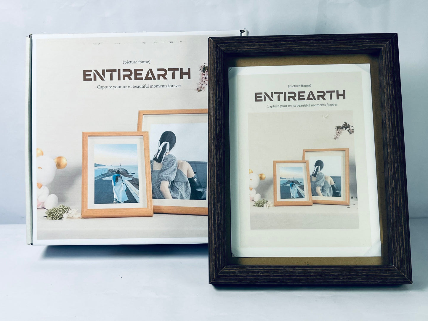 ENTIREARTH 4x6 Picture Frames, Tabletop or Wall Display Pictures 3.5x5 with Mat or 4x6 Without, Multi Photo Frames Collage