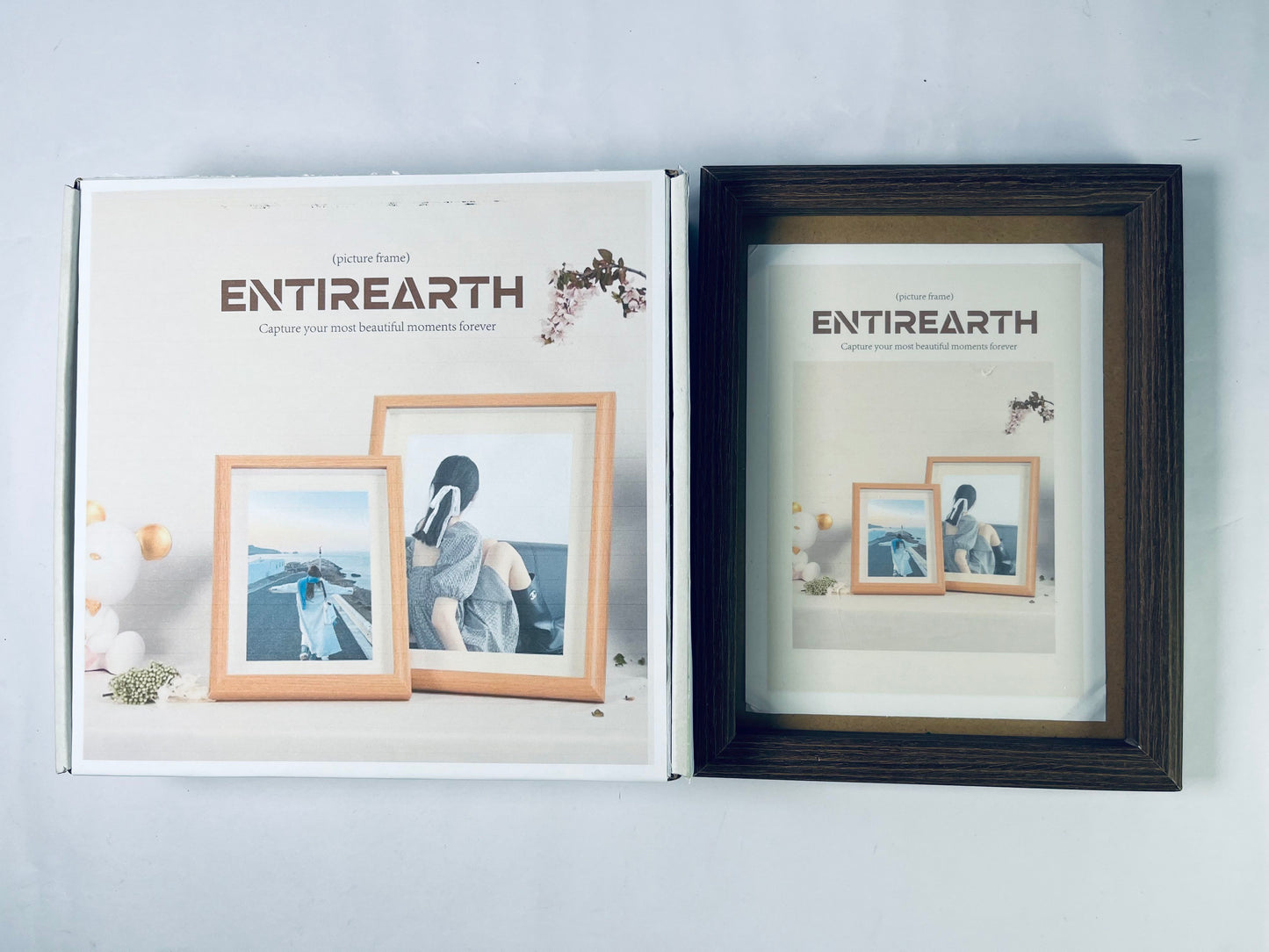 ENTIREARTH 4x6 Picture Frames, Tabletop or Wall Display Pictures 3.5x5 with Mat or 4x6 Without, Multi Photo Frames Collage