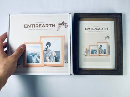 ENTIREARTH 4x6 Picture Frames, Tabletop or Wall Display Pictures 3.5x5 with Mat or 4x6 Without, Multi Photo Frames Collage