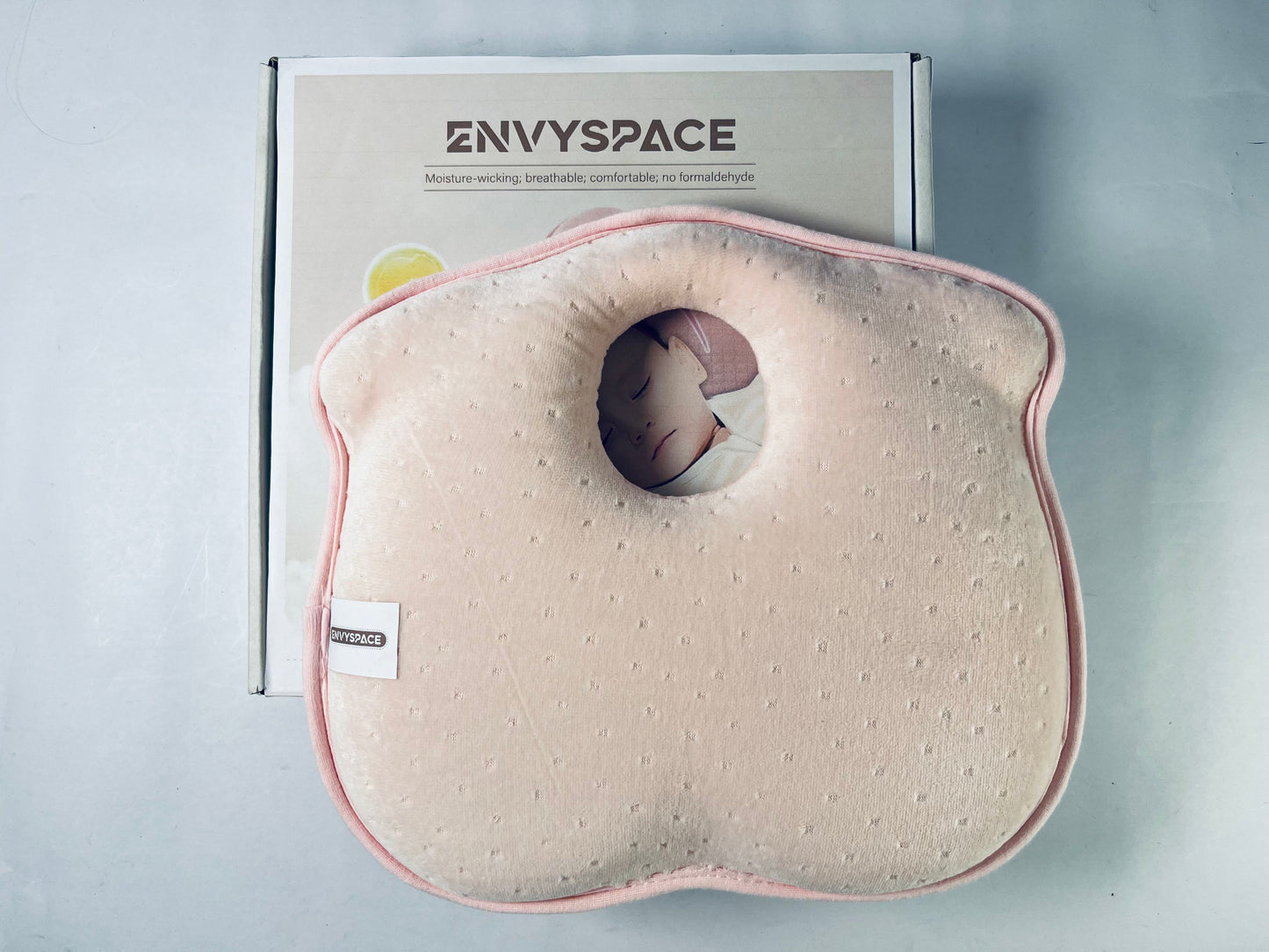 ENVYSPACE Soft and Breathable Baby Pillow with Memory Foam and Bear Design