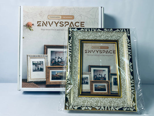 ENVYSPACE 4x6 Picture Frame with Real Glass, Ornate Vintage 4 x 6 Photo Frames for Wall Decor or Tabletop Display