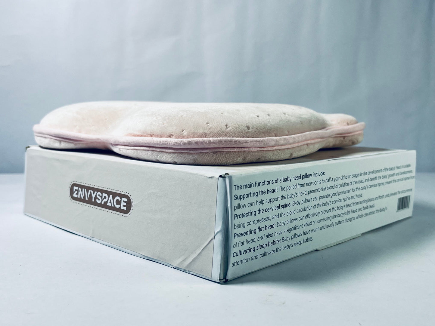 ENVYSPACE Soft and Breathable Baby Pillow with Memory Foam and Bear Design