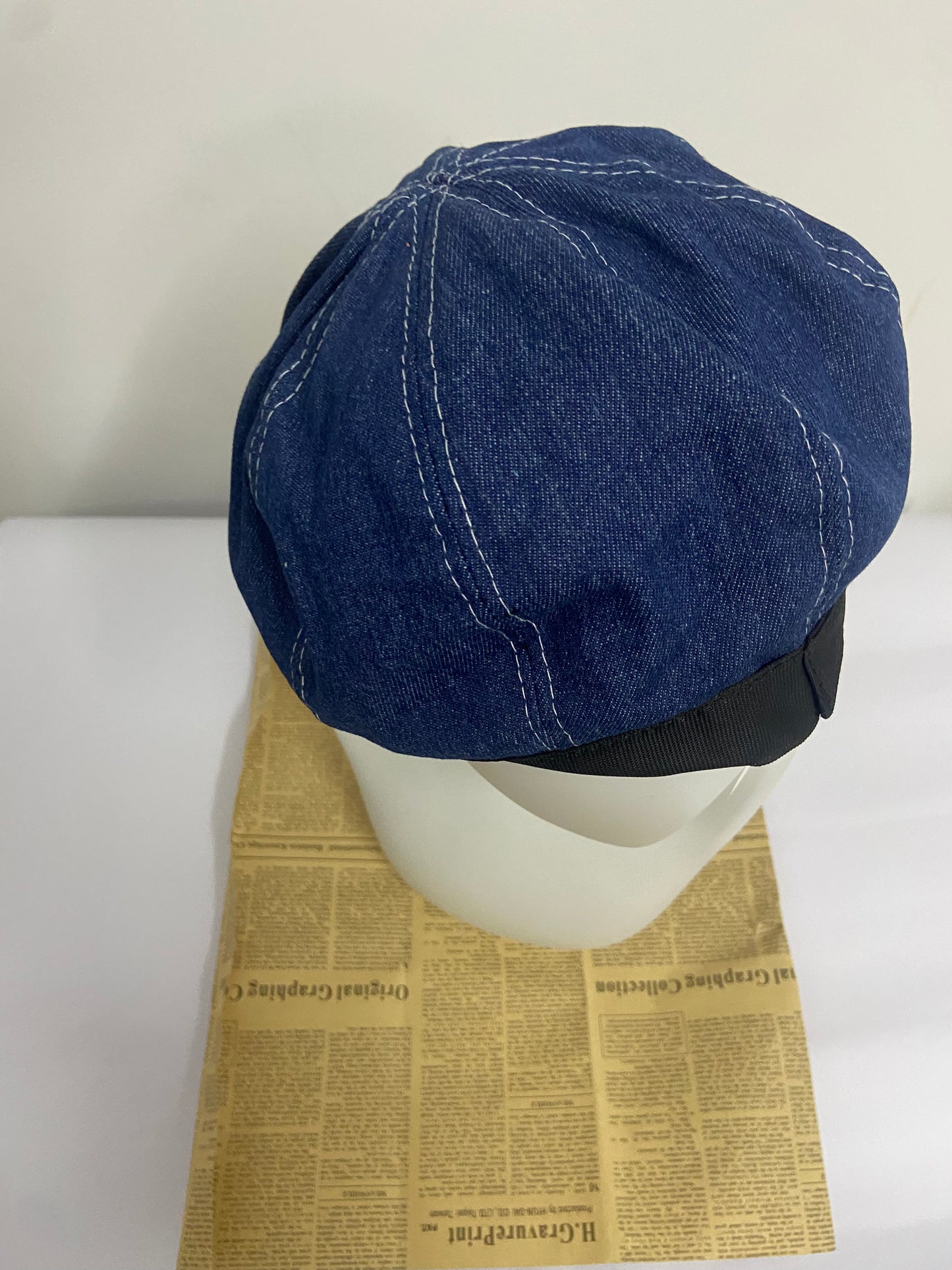 EQUAL SIGIN Denim Beret French Hat Flat Cap Sun Hat Casual Beanie Cap Casual Wear