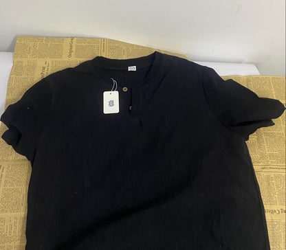EQUAL SIGIN Mens Henley Shirts Short Sleeve Cotton Basic T-Shirts Classic Fashion Casual Shirt