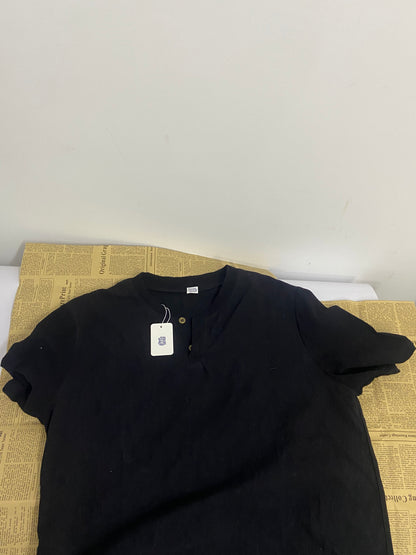 EQUAL SIGIN Mens Henley Shirts Short Sleeve Cotton Basic T-Shirts Classic Fashion Casual Shirt