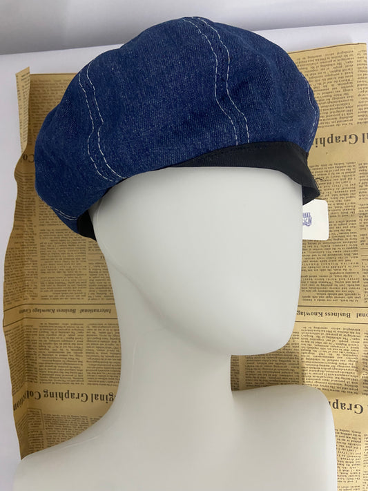EQUAL SIGIN Denim Beret French Hat Flat Cap Sun Hat Casual Beanie Cap Casual Wear