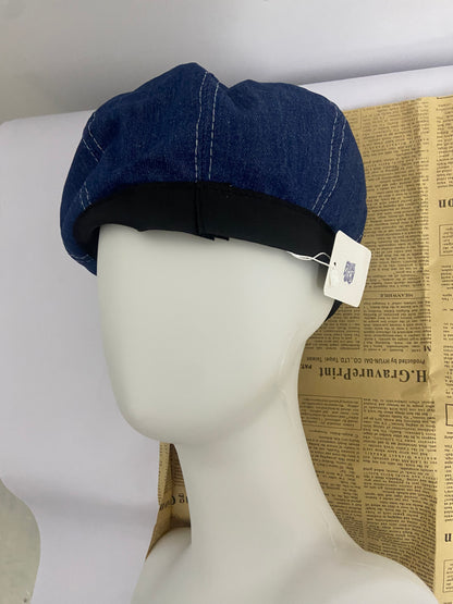 EQUAL SIGIN Denim Beret French Hat Flat Cap Sun Hat Casual Beanie Cap Casual Wear