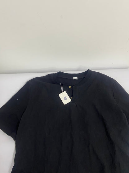 EQUAL SIGIN Mens Henley Shirts Short Sleeve Cotton Basic T-Shirts Classic Fashion Casual Shirt