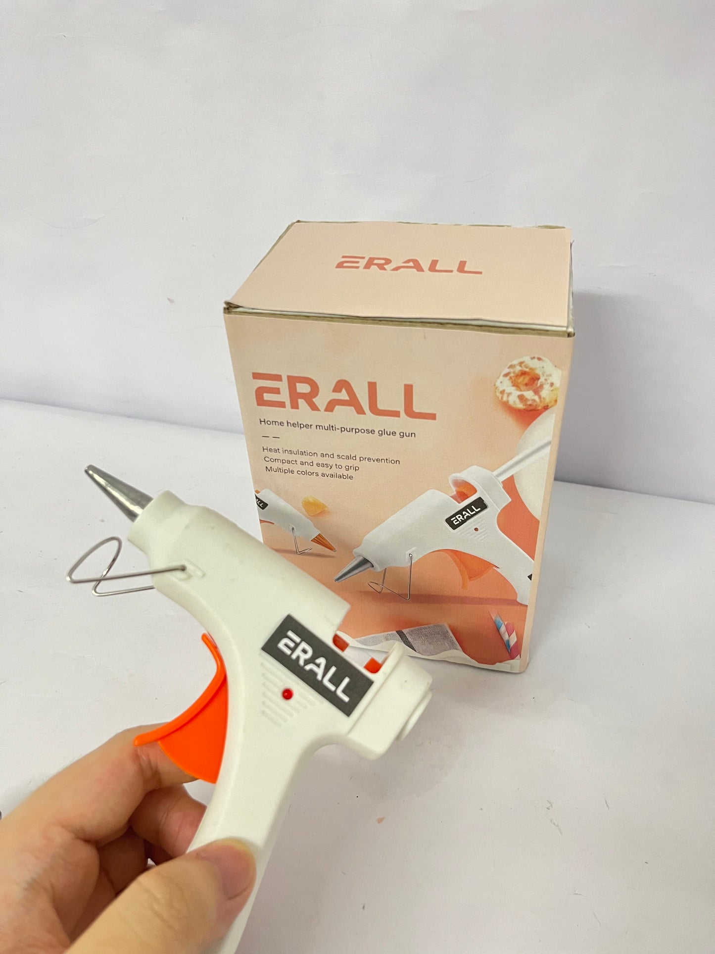 ERALL Mini Hot Glue Gun, Dual Temp Glue Gun Kit with 24Pcs Mini Glue Sticks, High/Low Temp Fast Heating Glue Guns with Stand for DIY, Decoration, Crafts, Quick Repairs