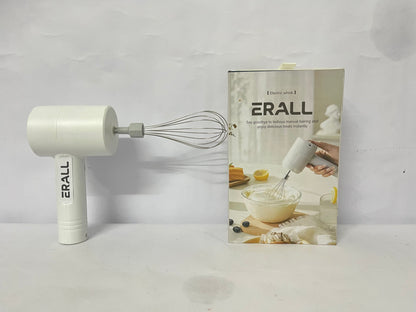 ERALL  Cordless Hand Mixer Electric, Rechargeable 3-Speed Handheld Mixer,Portable Wireless Whisk with Dual Beaters for Baking, Eggs, Cream & Batters (White)