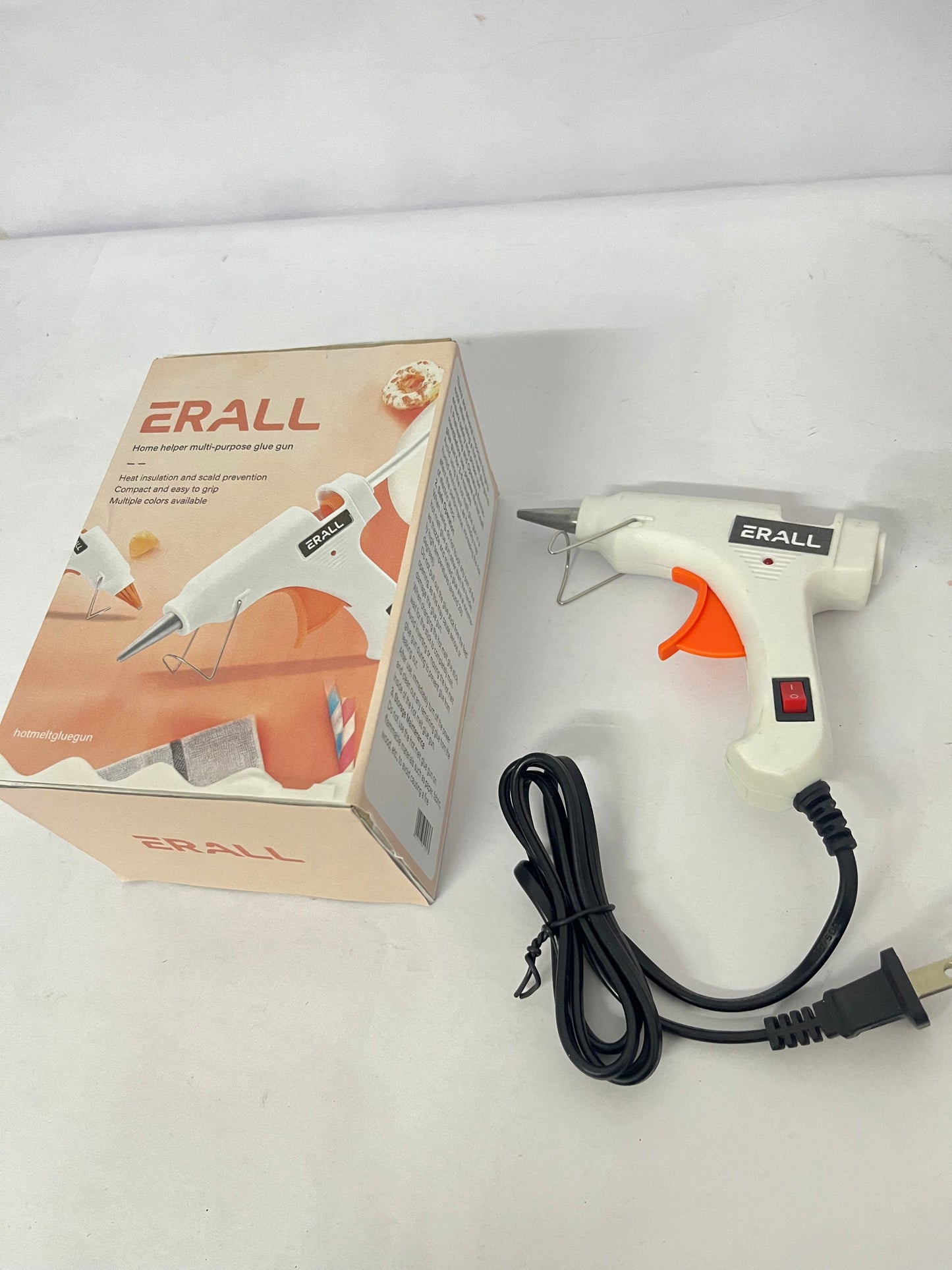ERALL Mini Hot Glue Gun, Dual Temp Glue Gun Kit with 24Pcs Mini Glue Sticks, High/Low Temp Fast Heating Glue Guns with Stand for DIY, Decoration, Crafts, Quick Repairs