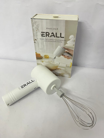 ERALL  Cordless Hand Mixer Electric, Rechargeable 3-Speed Handheld Mixer,Portable Wireless Whisk with Dual Beaters for Baking, Eggs, Cream & Batters (White)