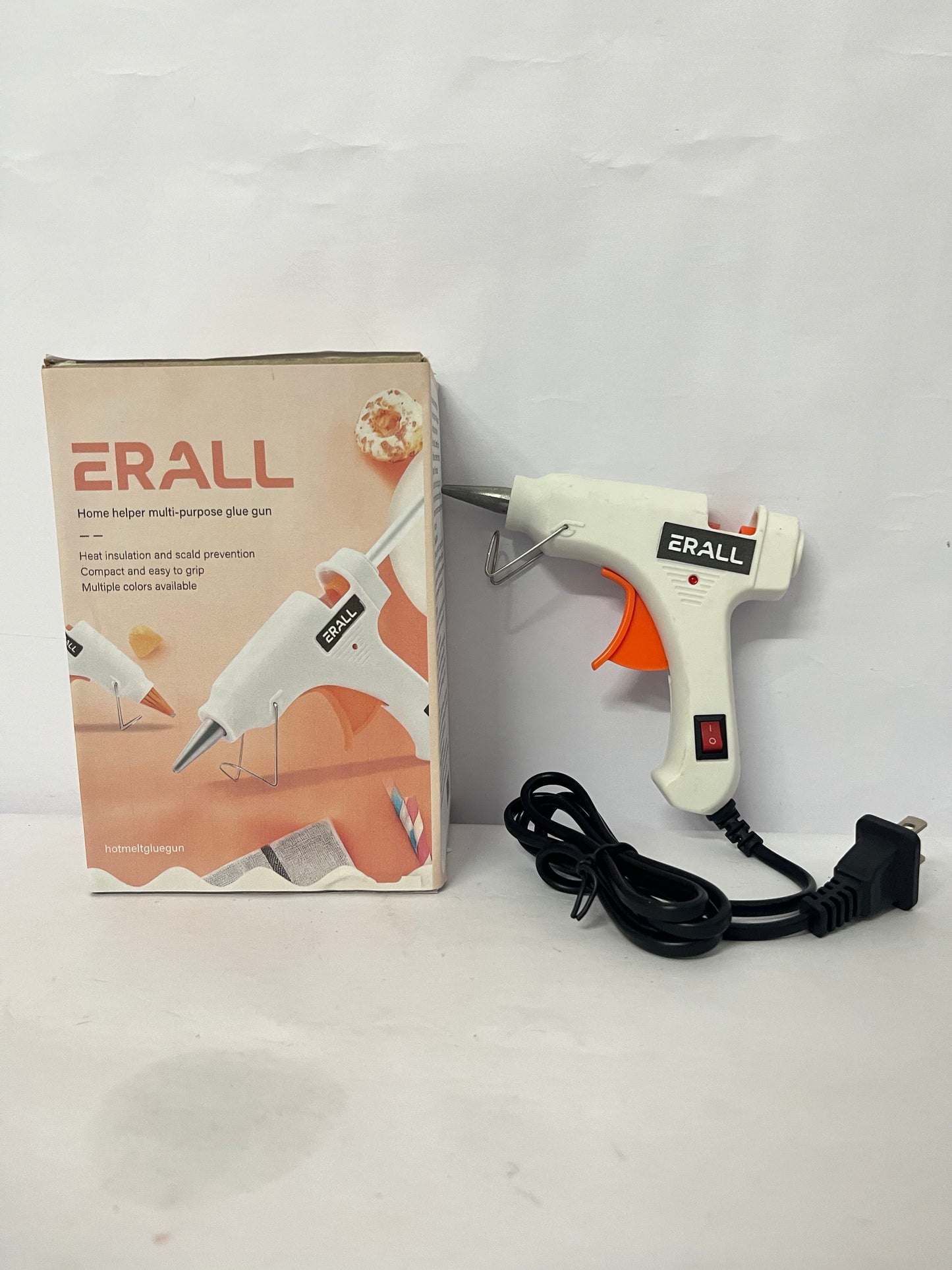 ERALL Mini Hot Glue Gun, Dual Temp Glue Gun Kit with 24Pcs Mini Glue Sticks, High/Low Temp Fast Heating Glue Guns with Stand for DIY, Decoration, Crafts, Quick Repairs