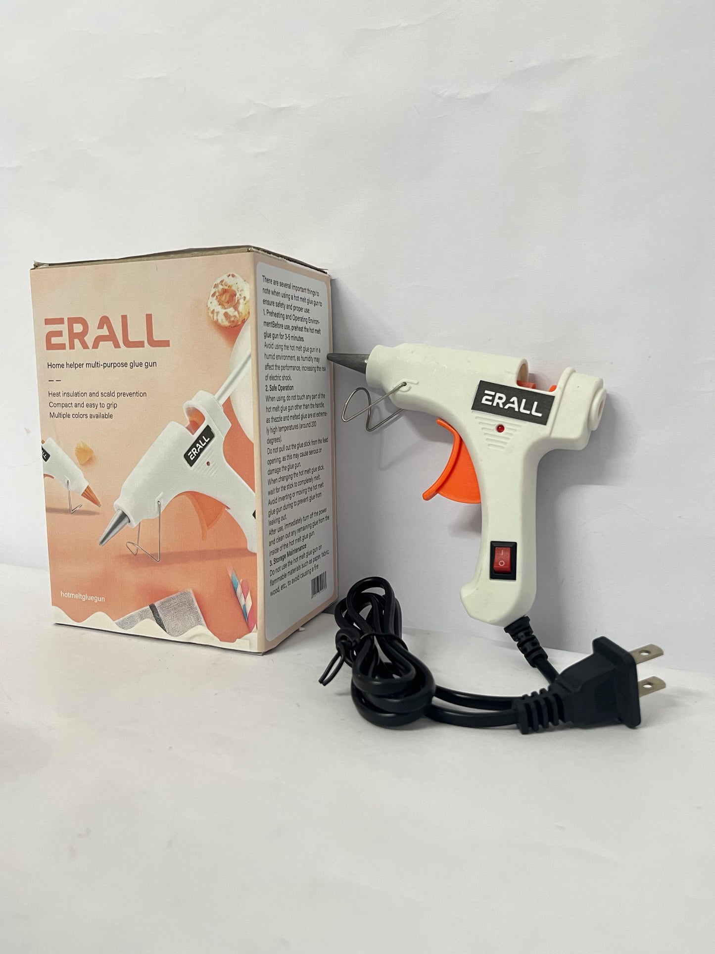 ERALL Mini Hot Glue Gun, Dual Temp Glue Gun Kit with 24Pcs Mini Glue Sticks, High/Low Temp Fast Heating Glue Guns with Stand for DIY, Decoration, Crafts, Quick Repairs