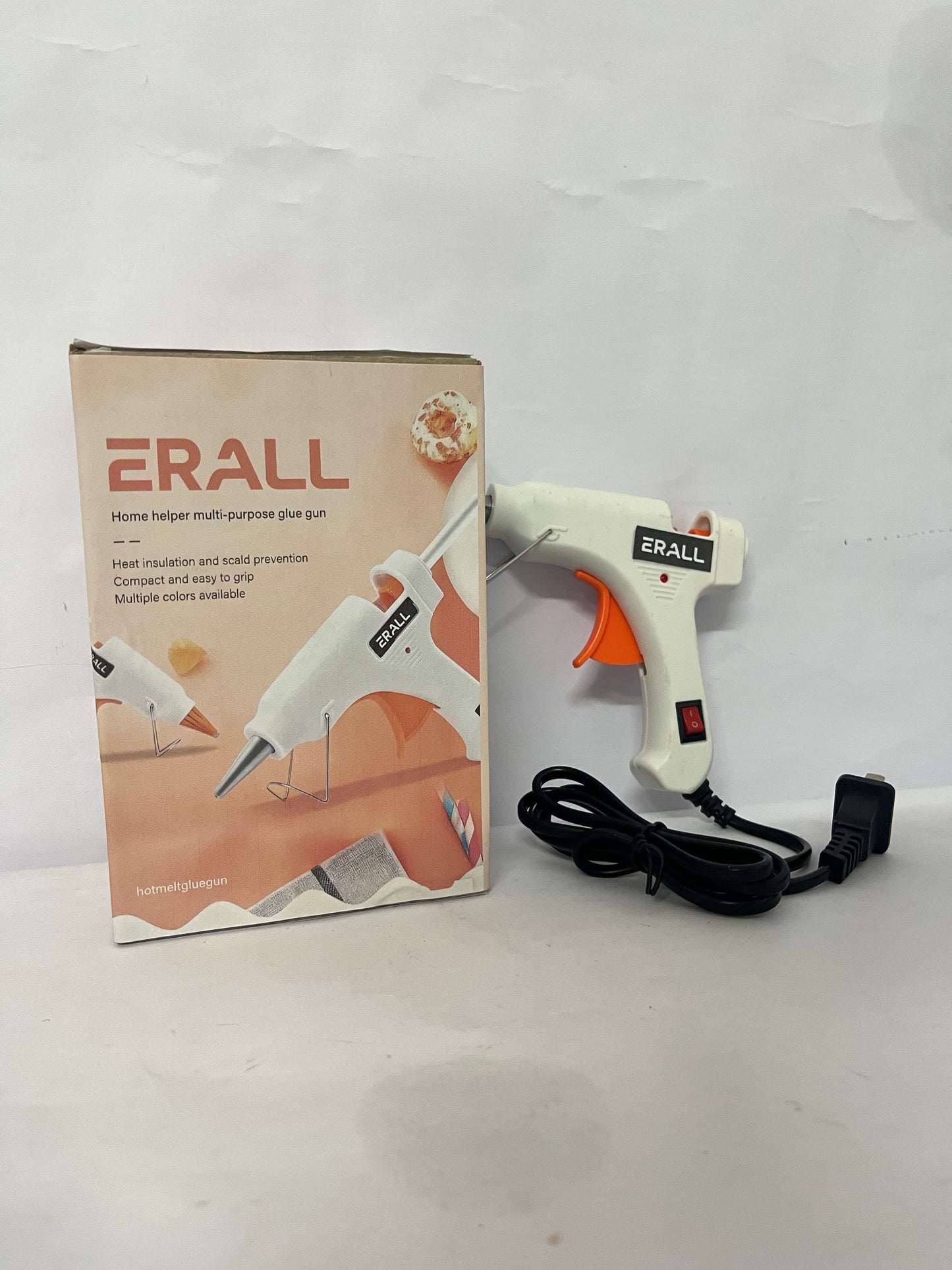 ERALL Mini Hot Glue Gun, Dual Temp Glue Gun Kit with 24Pcs Mini Glue Sticks, High/Low Temp Fast Heating Glue Guns with Stand for DIY, Decoration, Crafts, Quick Repairs