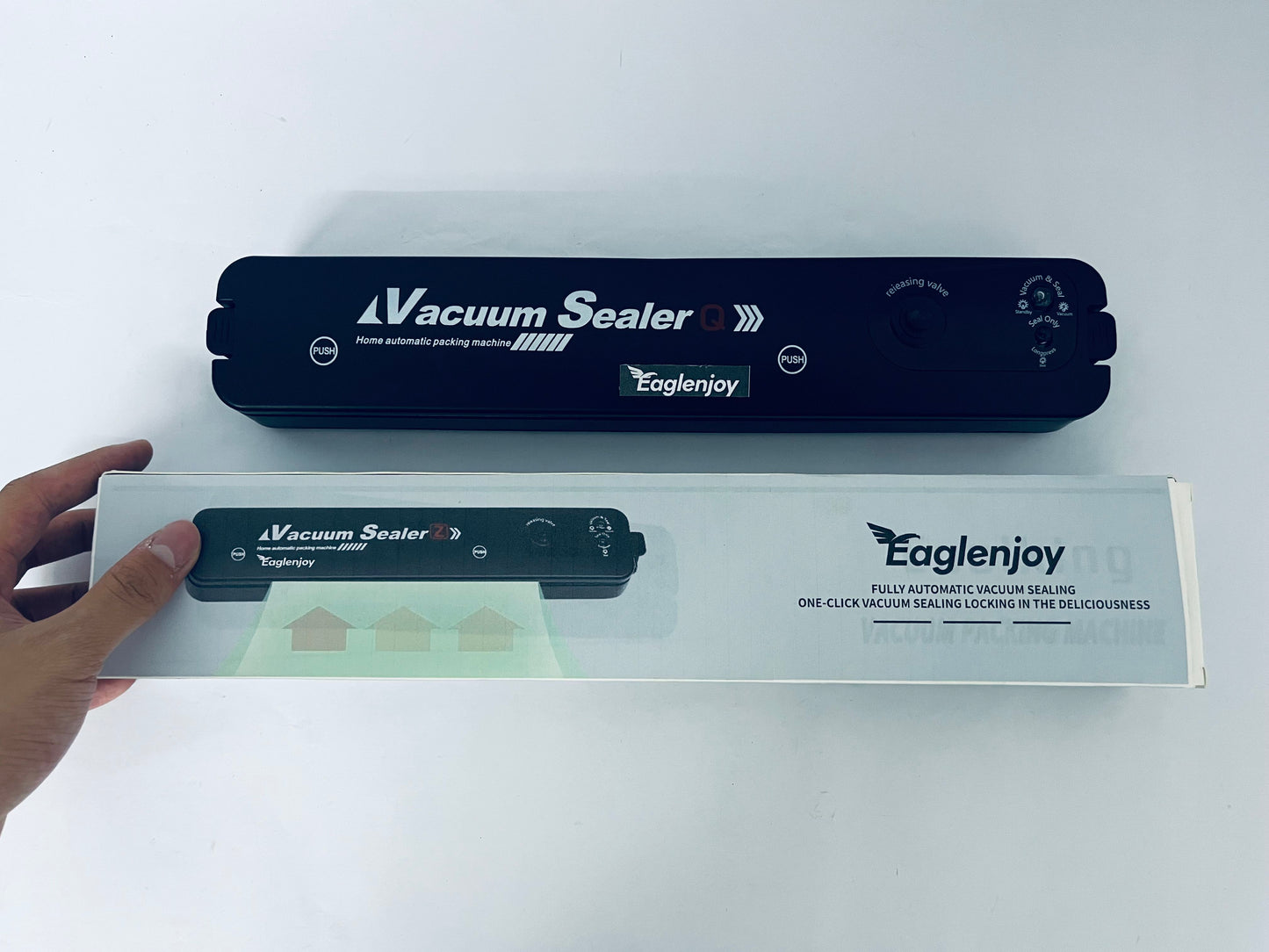 Eaglenjoy Vacuum Sealer Machine,Food Vacuum Sealer Machine,With 10 Vacuum Sealer Bags, One-touch Automatic Vacuum Sealer for Food