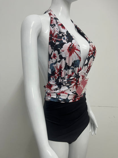 【EarlPolar Floral Halter One-Piece Swimsuit】—— Flattering Style for Confident Beach Days